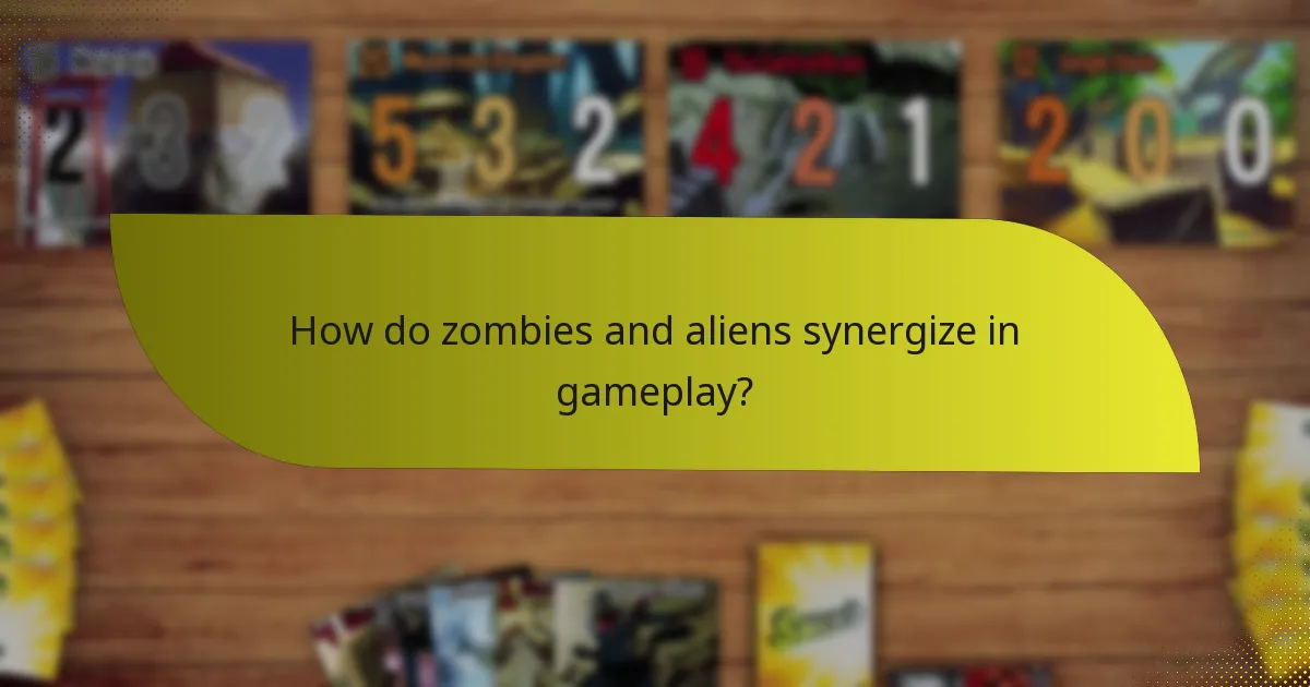 How do zombies and aliens synergize in gameplay?