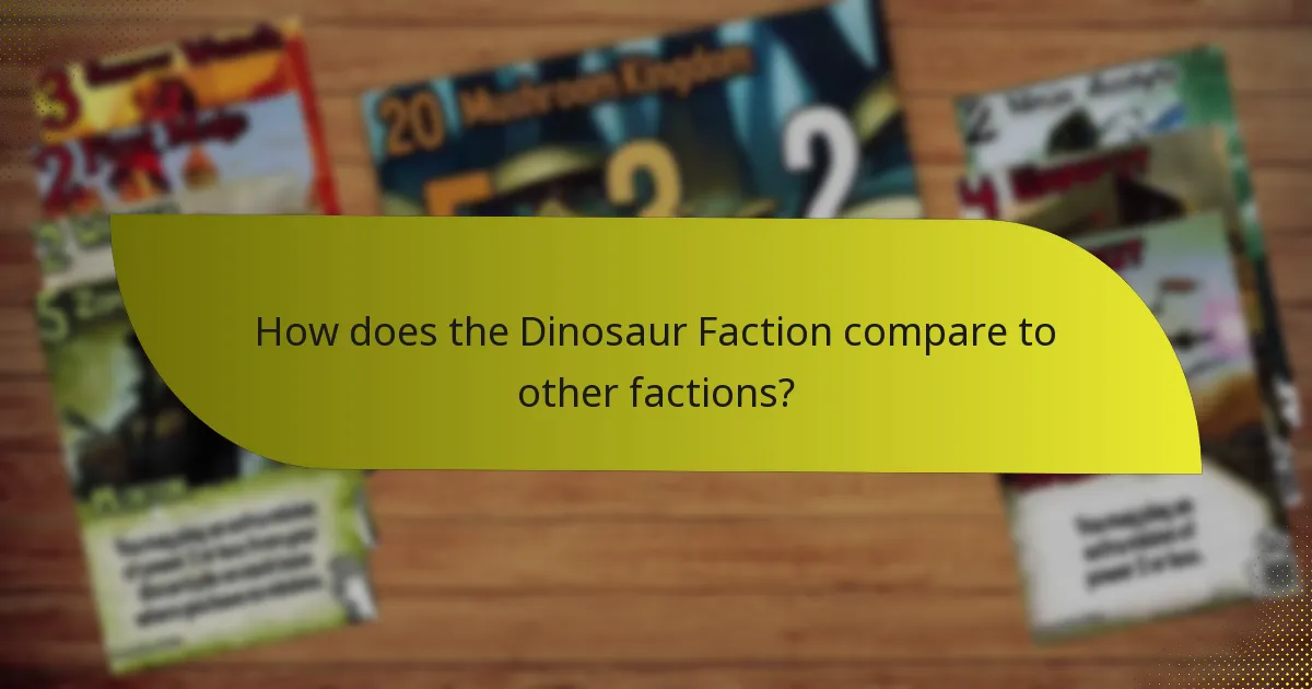 How does the Dinosaur Faction compare to other factions?