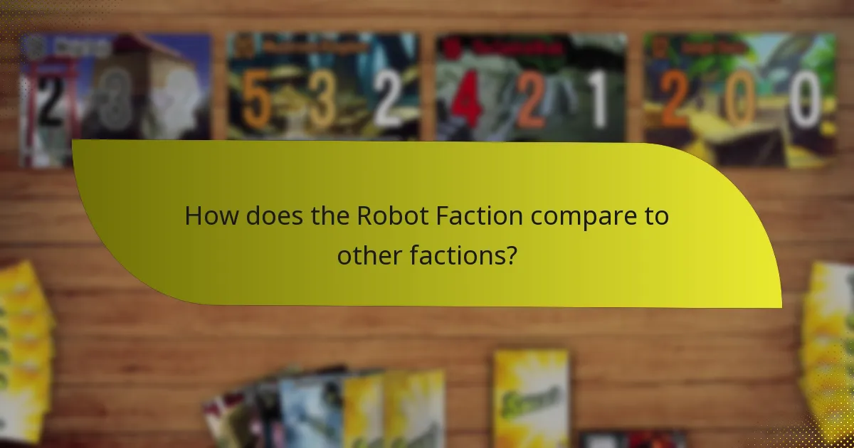 How does the Robot Faction compare to other factions?