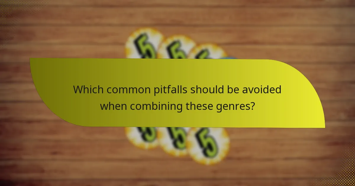 Which common pitfalls should be avoided when combining these genres?