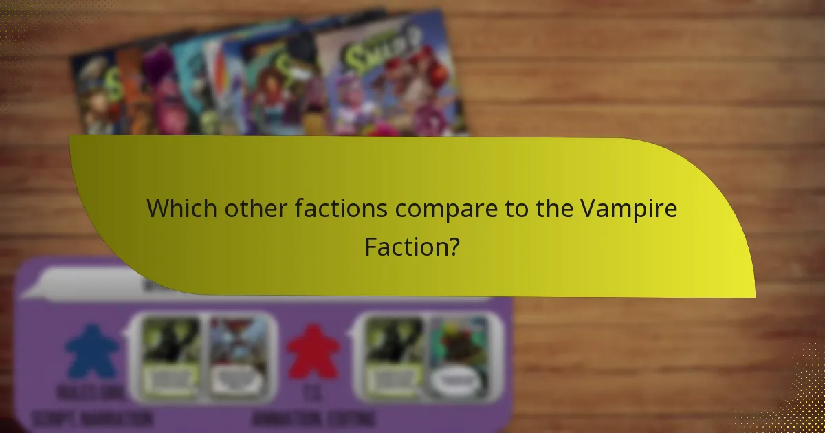 Which other factions compare to the Vampire Faction?